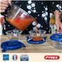 Pyrex - Lot de 3 Brocs Mesureur 0,25L + 0,5L + 1L - Verre Borosilicate - Gradué - Large Poignée pour prise en main facile - Made