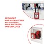 Master Lock ELECKIT-FR Kit de Consignation Electrique contenant Cadenas Diélectriques, Bloques Disjoncteur, Etiquettes "Défense