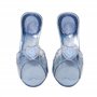 RUBIES - Chaussures de Princesse Bleues - Mules Enfants Robe de Princesse - Taille Unique - Souliers Bleues à Paillettes et Méda