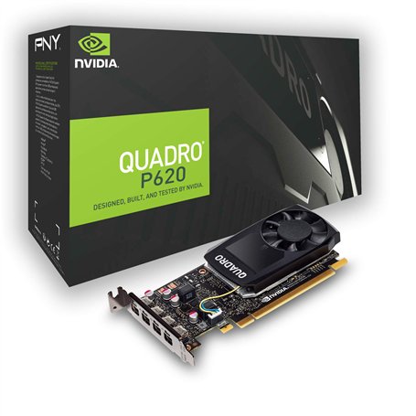 PNY Quadro P620 Carte graphique professionnelle DVI 2GB GDDR5 PCI Express 3.0 x16