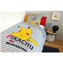 SAHINLER créateur d'univers Housse De Couette Pikachu Dodo 140x200 cm + Taie d'oreiller Pikachu 63x63 cm - Bleu - 100% Coton