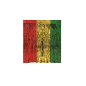 Rideau Store à lamelles Brillantes 2. 45x3m Vert Or Rouge