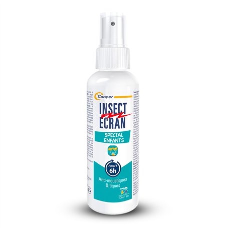 INSECT ECRAN - Spray Anti-Moustiques - Protection contre les piqûres de moustiques et de tiques - Peau - Spécial enfants - Spray