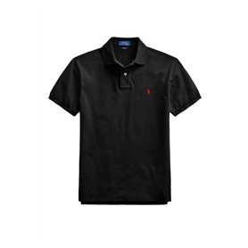 Ralph Lauren Mod. 710795080 Polo Piqué Slim Fit Homme Noir XL
