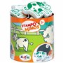 Aladine - Stampo Minos Animaux de la Ferme - Kit Tampons Enfant - Activités Manuelles Fille et Garçon - Encre Lavable - Jouets e