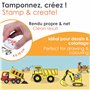 Aladine - Stampo Minos Chantier - Kit Tampons Enfant - Activités Manuelles Fille et Garçon - Encre Lavable - Jouets et Jeux Créa