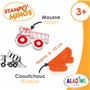 Aladine - Stampo Minos Chantier - Kit Tampons Enfant - Activités Manuelles Fille et Garçon - Encre Lavable - Jouets et Jeux Créa