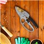 FISHTEC Sécateur de Jardin Titane à Crémaillère - Poignée Ergonomique Antidérapant, Coupe Nette et Franche Sur Enclume, Branches