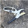 FISHTEC Sécateur de Jardin Titane à Crémaillère - Poignée Ergonomique Antidérapant, Coupe Nette et Franche Sur Enclume, Branches
