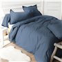Linnea Taie de traversin uni 230X43 cm 100% Coton Alto Bleu Jean