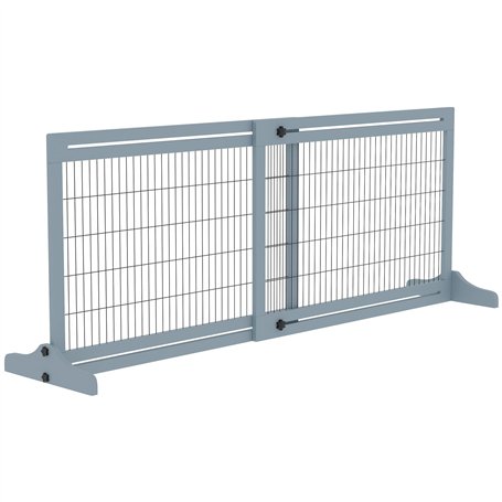 PawHut Barrière de sécurité pour Chien Extensible barrière de sécurité autoportante pour Animaux Longueur réglable 104-183 x 36