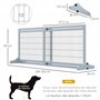 PawHut Barrière de sécurité pour Chien Extensible barrière de sécurité autoportante pour Animaux Longueur réglable 104-183 x 36 