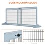 PawHut Barrière de sécurité pour Chien Extensible barrière de sécurité autoportante pour Animaux Longueur réglable 104-183 x 36 
