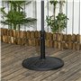 Outsunny Pied de Parasol Rond 14 KG Base de Parasol de Jardin Socle pour Parasol en béton Ø 46 cm Noir