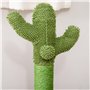 PawHut Arbre à Chat griffoir Forme de Cactus en sisal Naturel avec Pompon Suspendu et Plateforme de Jeu Boules - Ø 32 x 60 cm - 
