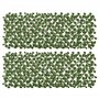 Outsunny Lot de 2 haies artificielles Treillis Extensible - Brise-Vue canisse végétale Feuillage réaliste