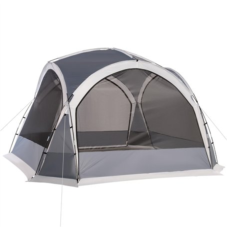 Outsunny Tente de Camping dôme familiale pour 6-8 Personnes avec 4 Portes en Filet zippées