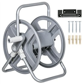Outsunny Enrouleur de tuyau dévidoir avec poignée d'enroulement