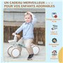 AIYAPLAY Draisienne vélo Enfant 4 Roues Selle réglable, Guidon Ergonomique Alliage alu. PP Gris Marron Vert, Enfant 1 à 3 Ans
