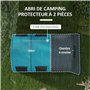 Outsunny Tente de Camping pour 5-6 Personnes Tente de Trekking légère ventilée étanche 3000 mm avec 2 Portes de Chambre et Sac d