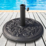 Outsunny Pied de Parasol Rond 9 kg Support Parasol résine Base de Parasol Motif Roses pour terrasse Piscine Patio Jardin Ø 45,5 