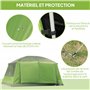 Outsunny Tente de Camping avec Porche pour 4 à 8 Personnes, Tente familiale légère Portable Facile à Installer, Sac de Transport