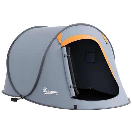 Outsunny Tente de Camping 2-3 Personnes légère ventilée avec Sac de Transport pour Le Camping