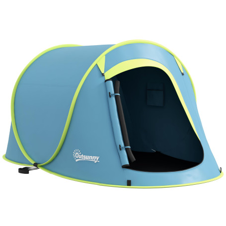 Outsunny Tente de Camping 2-3 Personnes légère ventilée avec Sac de Transport pour Le Camping