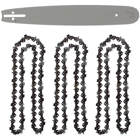 GT Garden Guide 16 Pouces (40 cm) avec Lot de 3 chaînes 66 maillons pour tronçonneuse