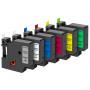 Lot de 6 Rubans Blanc/Transparent/Bleu/Jaune/Rouge/Vert pour étiqueteuse compatible Dymo LabelManager 150 280 350 450 LabelPoint