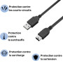 PHONILLICO Cable compatible avec appareil photo BenQ DC C750/DC C800/DC C840/DC C850/DC E1000/DC E1460/DC E1465/DC E1480/DC E800