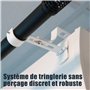 Store & Menuiserie 2.0 Lot de 2 Supports de Tringle à Rideaux Geko Blanc résistant sans perçage pour Coffre de volet Roulant à r