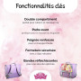 Bagtrotter - Cartable 38 cm - Princesses Disney - Violet - Primaire - Bretelles et dos rembourrés - Bandes Réfléchissantes - Gra