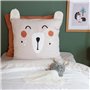 Parure de lit ours 140x200 cm enfant - Housse de Couette 140x200 cm + 1 Taie d'oreiller 63x63 cm motif animaux de la forêt vert 