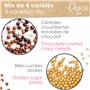 ScrapCooking - Mix Billes Choco & Or - Assortiment 3 Chocolats & Billes Sucrées Dorées - Perles Sprinkles - Décorations Alimenta