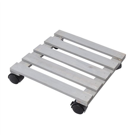 WERKA PRO Porte Plante carré à Roulette 30x30cm