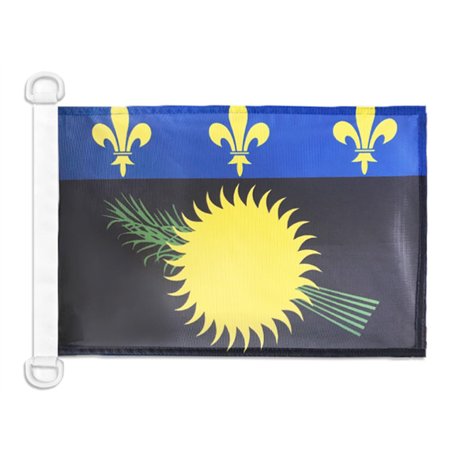 AZ FLAG - Drapeau Guadeloupe - 45x30 cm - Pavillon Nautique Guadeloupéen - France Spécial Bateau Et Extérieur En Maille Bloquée