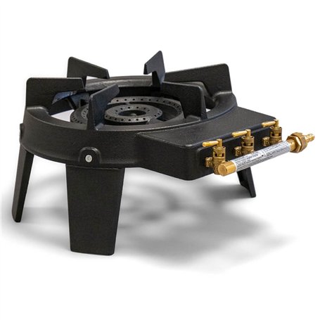 PROWELTEK - Rechaud gaz 4 pieds Fonte véritable 9800 2 Bruleurs Plats grands volumes