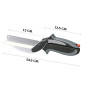 PARENCE - Cutter,2 en 1 Chopper Cutter & Multifonction Cuisine Aliments Ciseaux Remplacez Vos Couteaux de Cuisine et Planche à D
