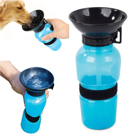 PARENCE - Bouteille d'eau pour Chien avec Bol intégré - Gourde d'eau de Voyage et Transport - Voiture