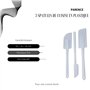 PARENCE - Set de 3 Spatules de Cuisine en Plastique - Set de pattiserie - Ensemble préparation gateaux/Tartes - Essentiel pour V