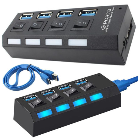 PARENCE.- Hub USB 4 Ports - SuperSpeed USB 3.0