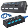 PARENCE.- Hub USB 4 Ports - SuperSpeed USB 3.0