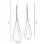 PARENCE.- Lot de 2 Fouets de Cuisine en Acier Inoxydable - 19 cm & 24 cm - Batteur à Œufs Manuel - Ustensiles Cuisine Mélange Un