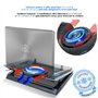 EMPIRE GAMING - Turboost Aluminium Refroidisseur a air PC Ordinateur Portable Gamer - 5 Ventilateurs - Support 12 à 17 Pouces - 