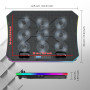 EMPIRE GAMING - Guardian C900 Refroidisseur PC Ordinateur Portable 12’’ à 17’’ RGB Gamer -9 Ventilateurs - Contrôleur LCD -10 Mo
