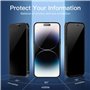 NEW'C Lot de 3, Verre Trempé Anti-Espion pour iPhone 14 Pro Max (6,7 Pouces), Angle de Confidentialité 35 Degrés Équilibré avec