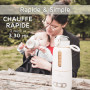 Reveal Baby Chauffe Biberon Nomade Portable 90W - Chargeur USB Pour Eau/Lait Tempérture Réglable 37°C a 55°C - Chauffe Biberon V