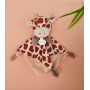 BABY NAT' - Doudou pour Enfant - Peluche Doudou Plat Tikou la Girafe - Marron/Blanc - Doudou Girafe - Compagnon Bébé pour Les Câ
