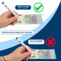 Lot de 3 stylos détecteur de faux billets spécial Euro - Tout nouveau modèle dédié à l'euro pour encore plus d'efficacité. Détec